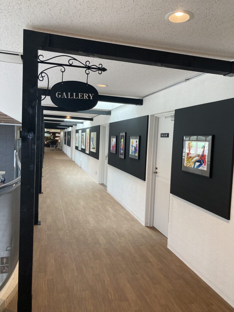 ルパン三世の原画が展示されているギャラリー