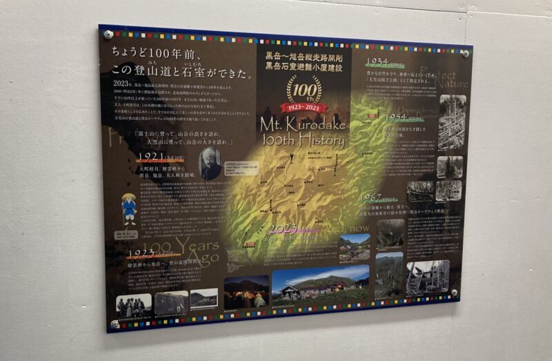 大雪山黒岳の歴史解説パネル