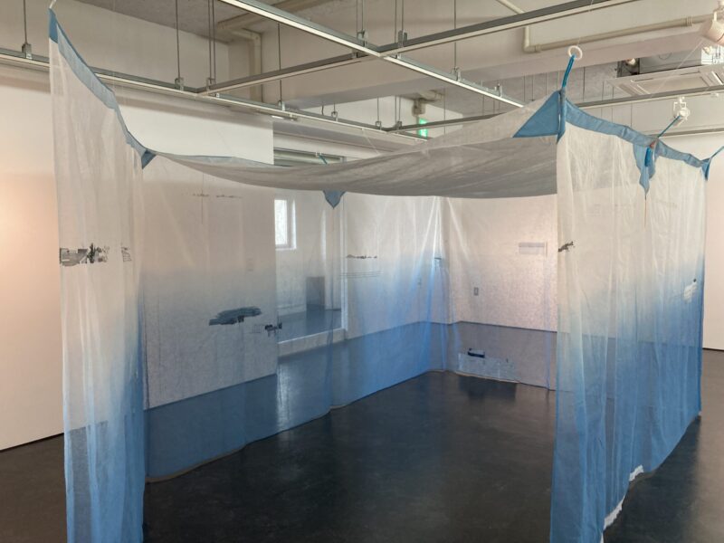 立原真理子さんの作品・刺繍された蚊帳