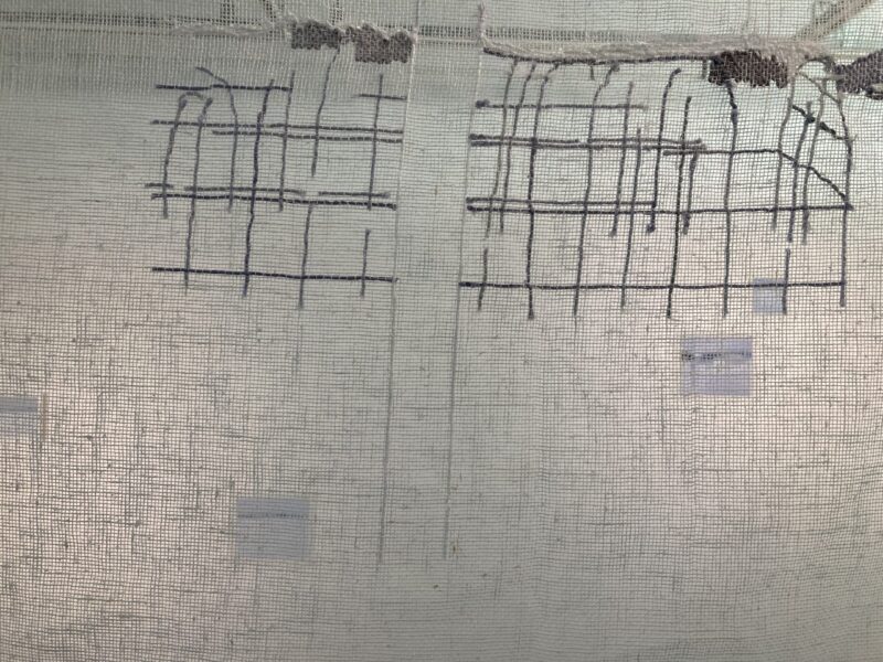 立原真理子さんの作品・刺繍された冬景色