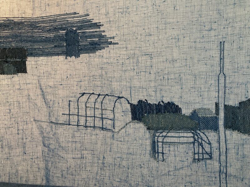 立原真理子さんの作品・刺繍で表現された冬景色