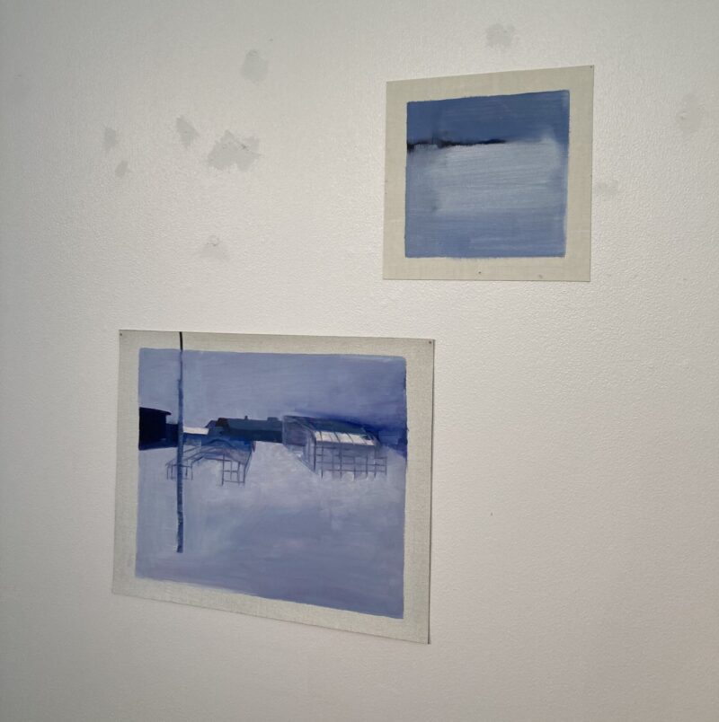 立原真理子さんの作品・油彩で表現された冬景色