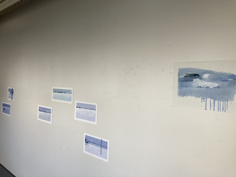 立原真理子さん油絵で描かれた冬景色