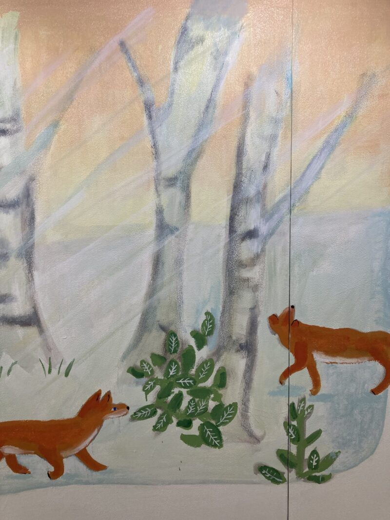 田中マリナさんと、500m美術館のボランティア「500メーターズ」、そしてワークショップの参加者が一緒に制作した作品