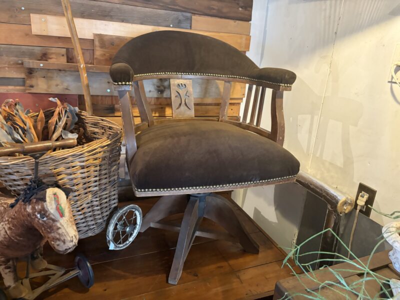 ntiques_soften店内に佇むヨーロッパのアンティーク家具と植物